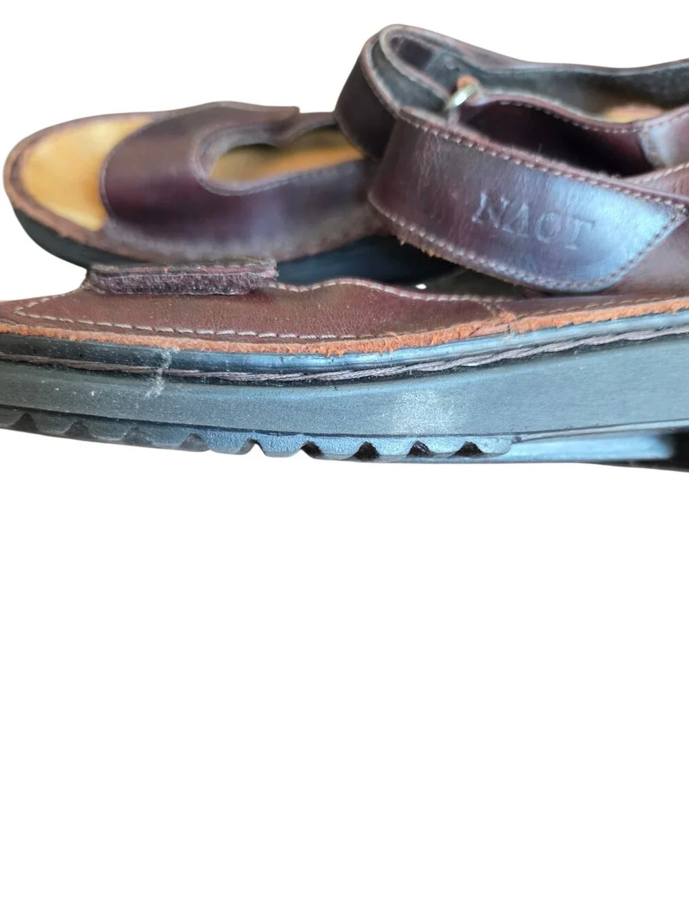 Naot Karenna Leather Comfort Sandals Brown Hook Loop EU 40 US 9 Women Comfort